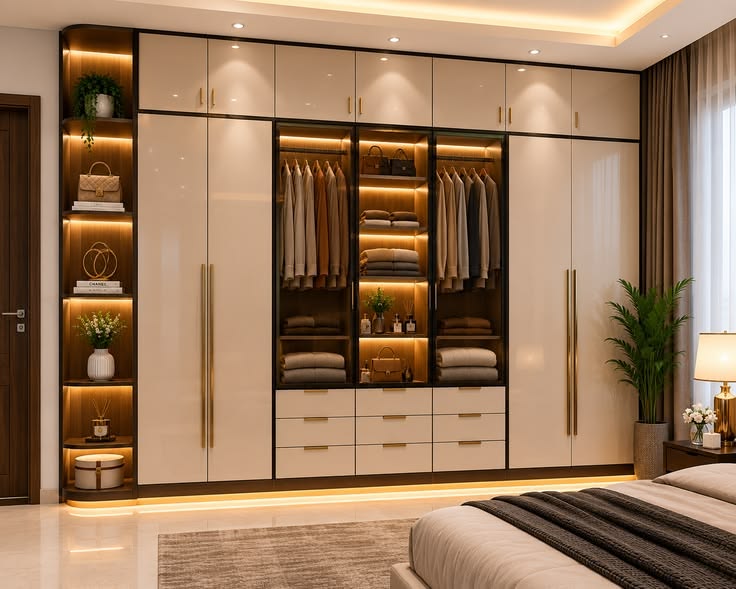 Modern Pantry Unit with High-Gloss Acrylic Finish #9